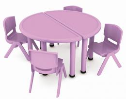 QX-194A  幼儿园塑料半圆桌