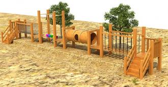 QX-0039幼儿园木质体能设施